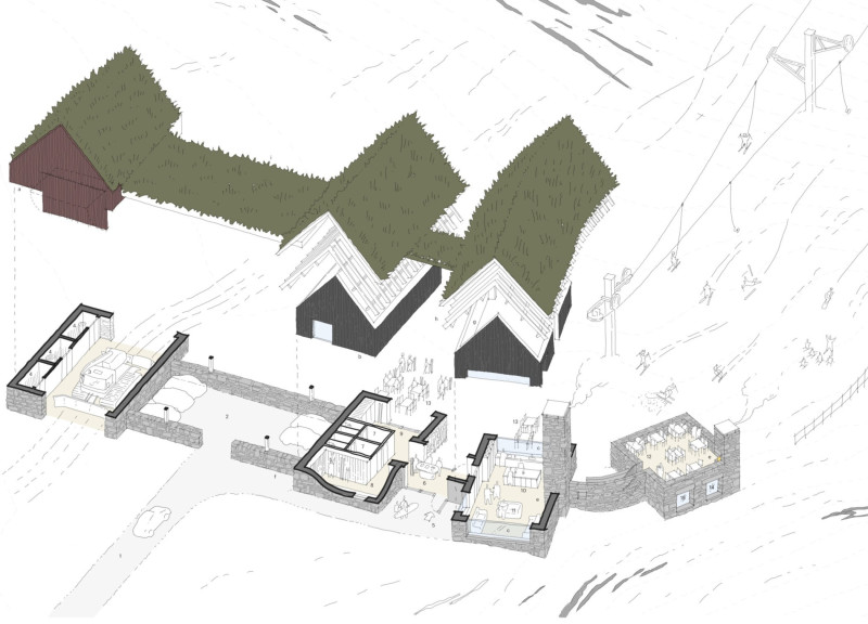 Turf Roof Cabins Featuring Natural Stone and Timber Integration in Icelandic Landscape