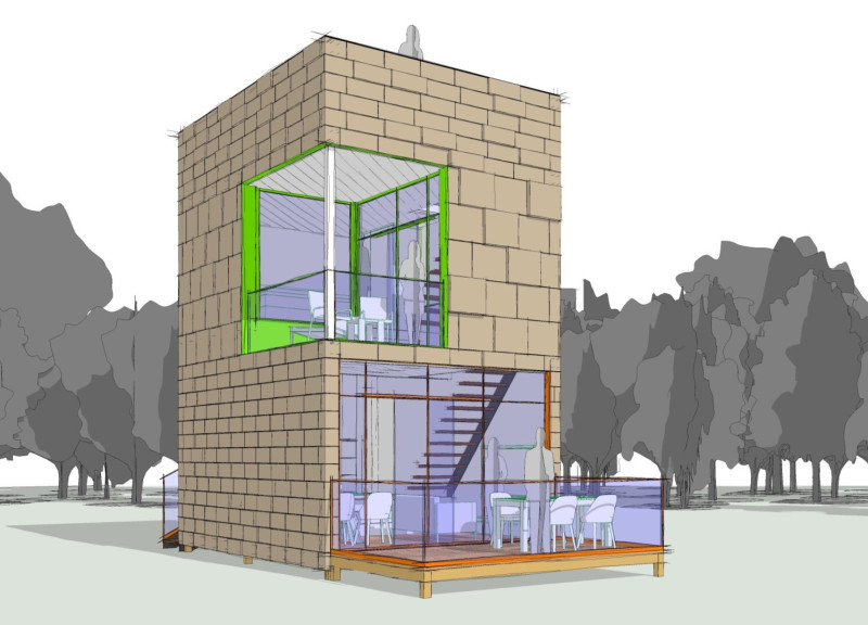 Charred Wooden Shingles and Cross-Laminated Timber Panels Define Sustainable Compact Living Solution