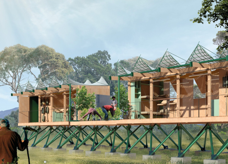 Charred Wooden Shingles and Elevated Structures for Community Resilience in Coastal Housing