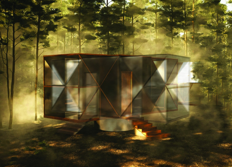 Charred Timber Facade with Modular Spaces for Flexible Living