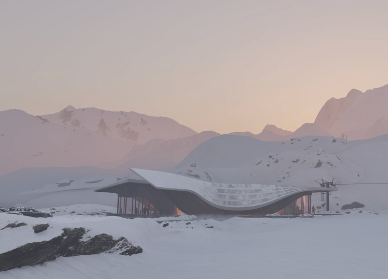 Curvilinear Shelter Crafted from GRC and Native Timber in the Icelandic Highlands