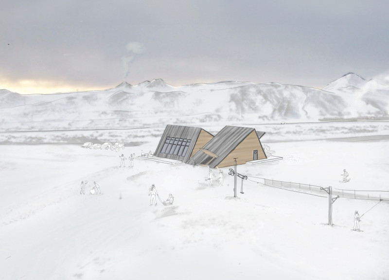 Geothermal-Driven Retreat with Corrugated Aluminum Cladding and Natural Wood Interiors