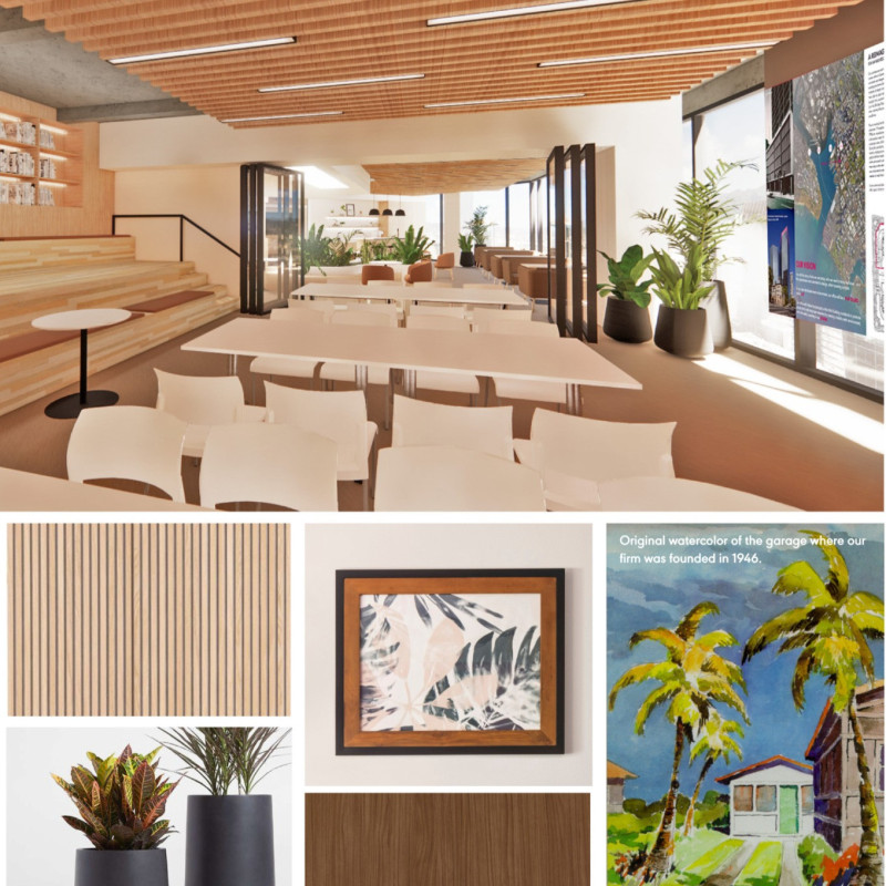 Charred Wooden Shingles and Natural Wood Finish in a Flexible Workspace Design