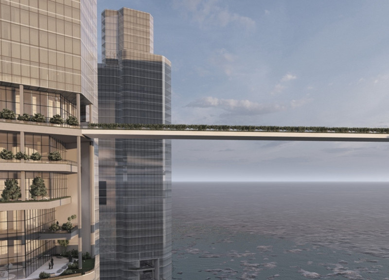 Elevated Structures with Glass Facades and Green Roofs in a Resilient Urban Environment