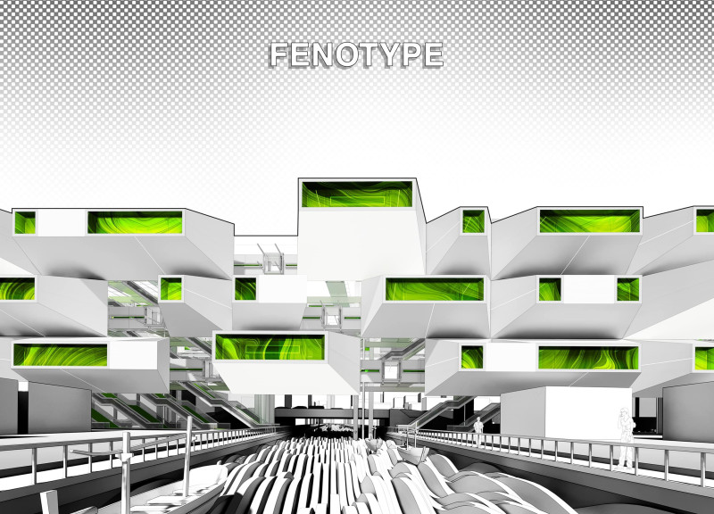 Bioreactor Facade with Algae Integration and Flexible Modular Housing Solutions