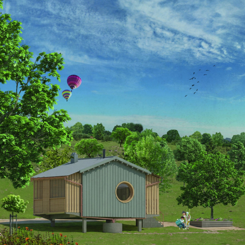 Charred Wood Cladding and Quadcore Insulation in a Flexible Family Residence