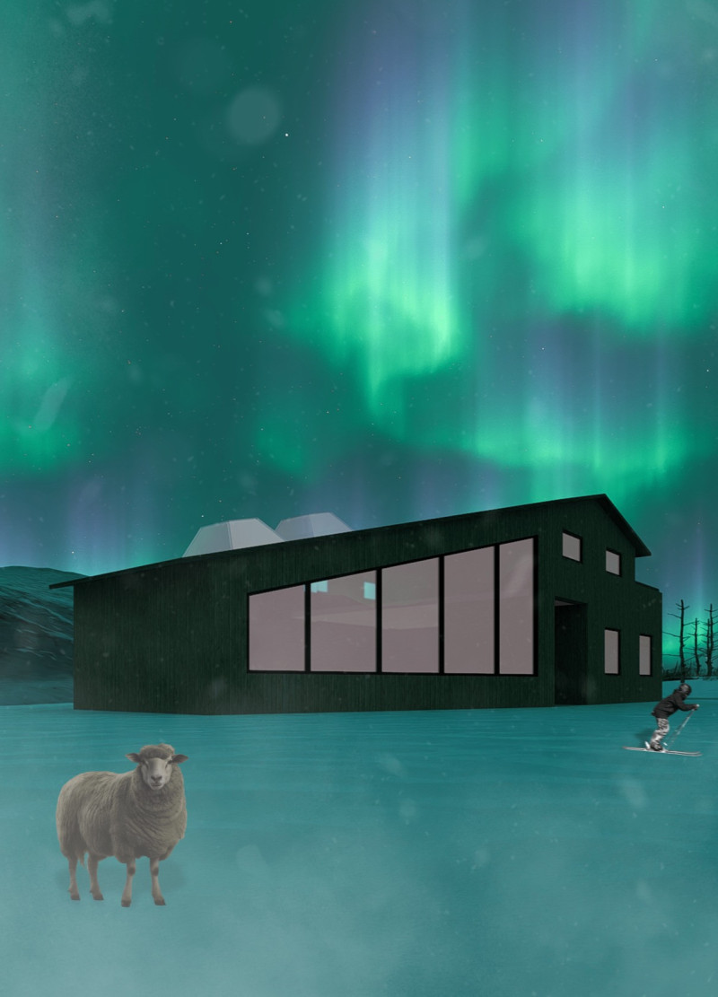 Siberian Larch and Zinc Roofing Create a Durable Retreat in Volcanic Terrain