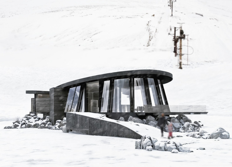 Charred Wooden Shingles and Cross-Laminated Timber Form a Sustainable Ski Cabin Embracing Community Interaction