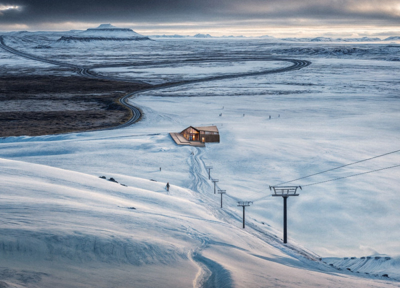 Glulam Frame and Basalt Integration in a Sustainable Cabin Design