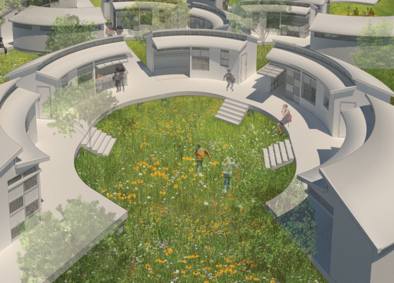 Elevated Bamboo Structure Featuring Adaptive Panels for Communal Living