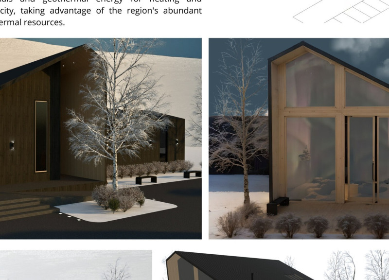 Charred Concrete and Birch Harmony in a Sustainable Ski Retreat