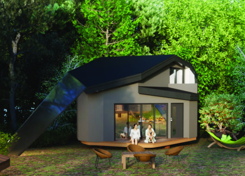 Chakra-Informed Design with Reclaimed Wood and Flexible Solar Panels Within a Canyon Community