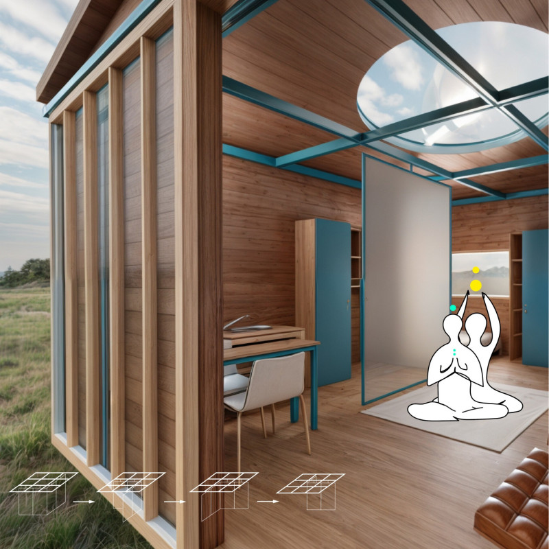 Flexible Living Spaces Created with Cross-Laminated Timber and Charred Wooden Shingles