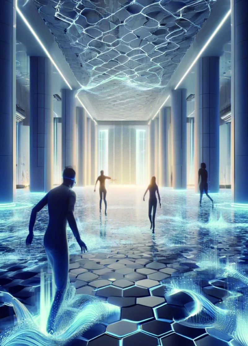 Holotile Flooring and Curved Glass Elevate Sustainable Quarantine Living