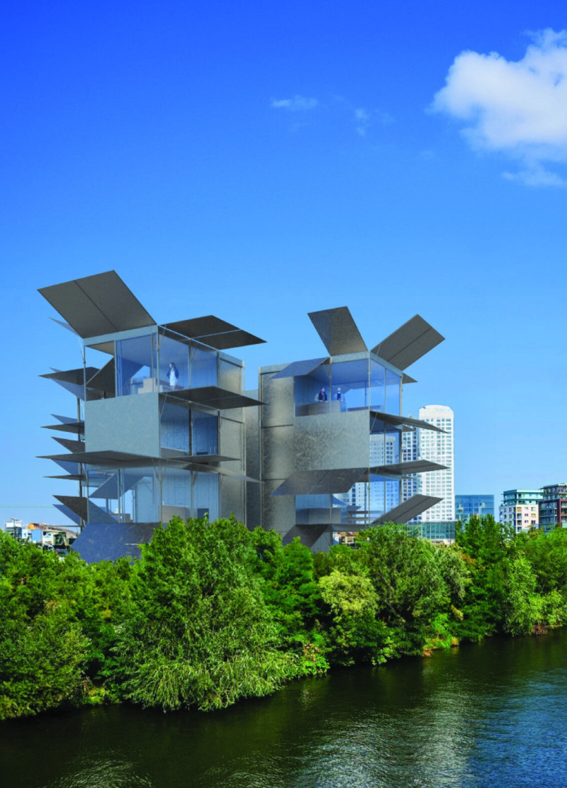 Charred Wood Cladding and Solar Integration Define a Sustainable Compact Living Solution