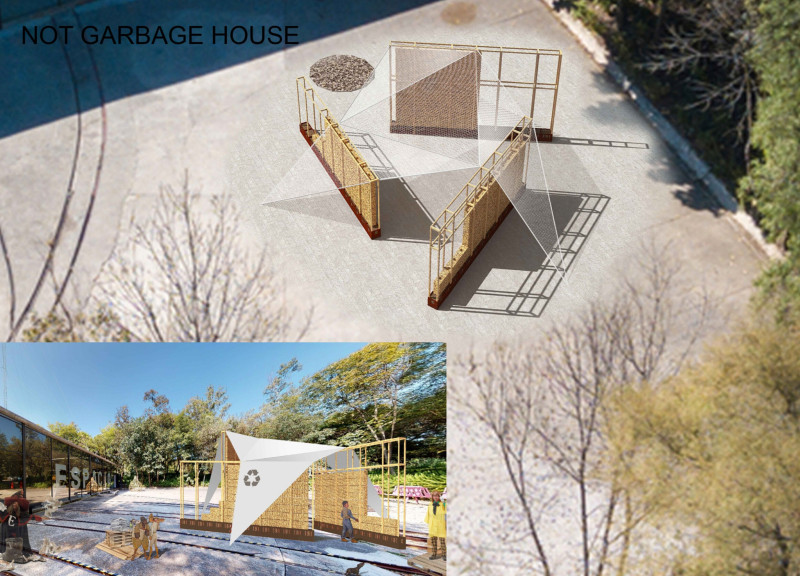 Repurposed Bottles and Natural Materials Create a Sustainable Living Space