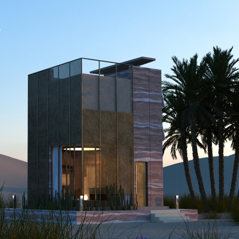 Rammed Earth Walls and Hydrophilic Surfaces Define Sustainable Desert Living