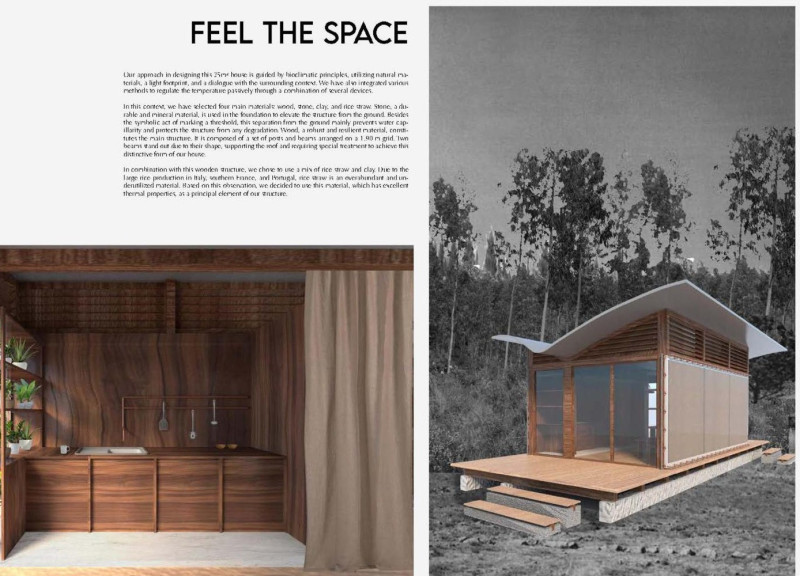 Rainwater Harvesting Residence Built with Rice Straw and Local Stone