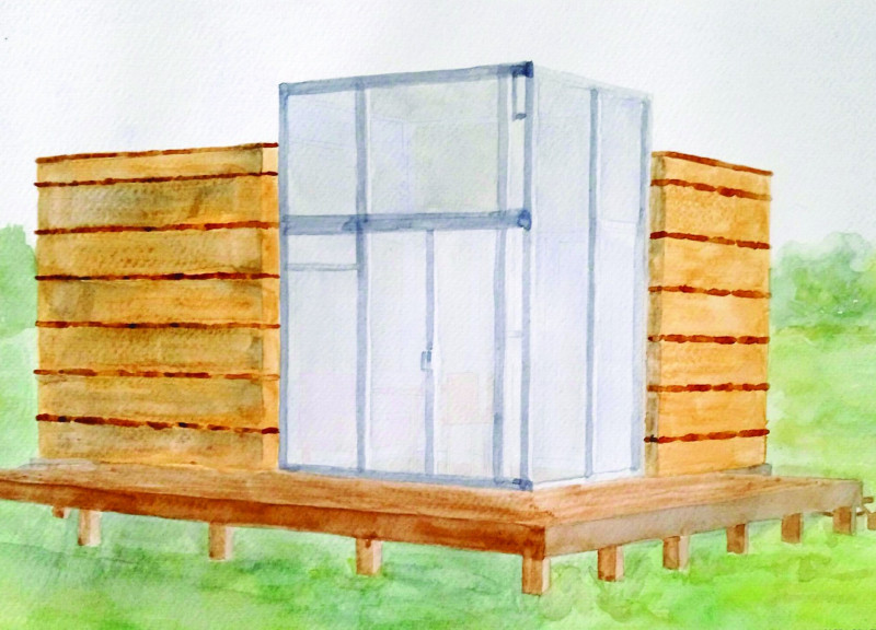 Rammed Earth and Glass Harmony in Sustainable Living Design