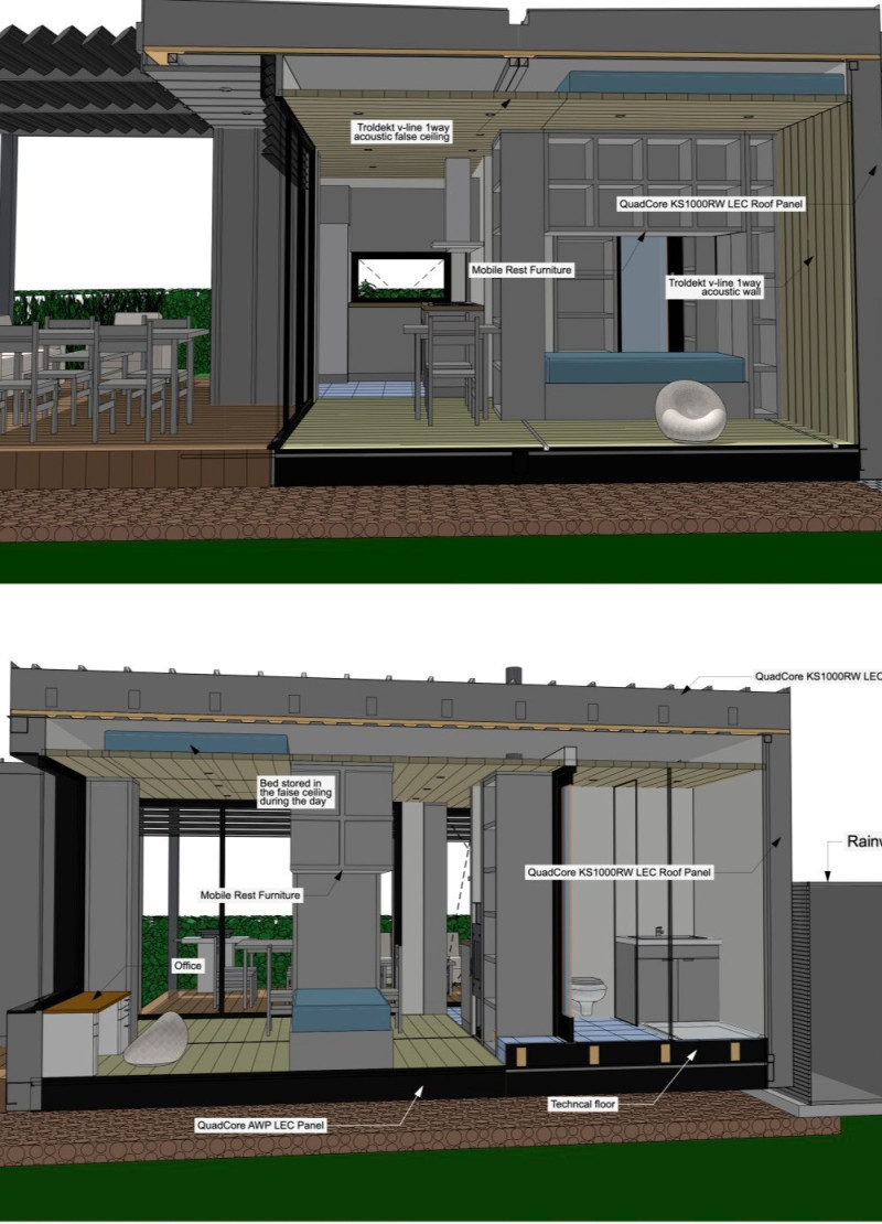 Charred Wooden Shingles and Shipping Containers Unite in Compact Urban Living Solution