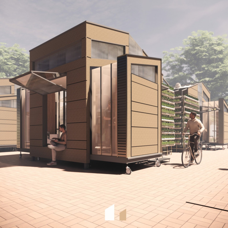 Self-Sufficient Living with Cross-Laminated Timber Panels and Charred Wooden Shingles