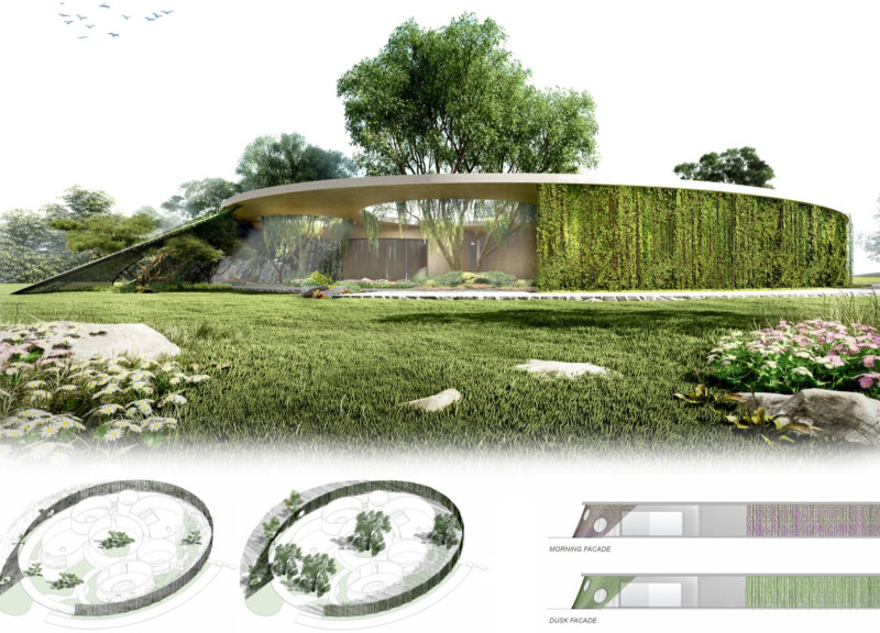 Living Wall Facade Enveloping Natural Light in a Concrete Home