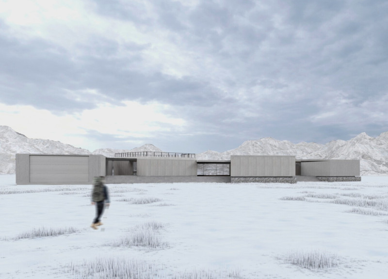 Elevated Structures with Volcanic Stone and Glass Facades for Outdoor Enthusiasts