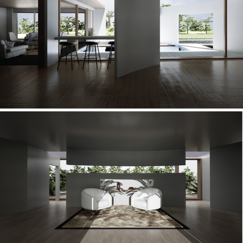 Dynamic Light Play and Natural Ventilation in Sustainable Spaces Using Concrete and Wood