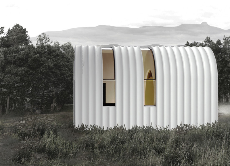 Cylindrical Design with Transformable Spaces Featuring Metal Ribs and Natural Light