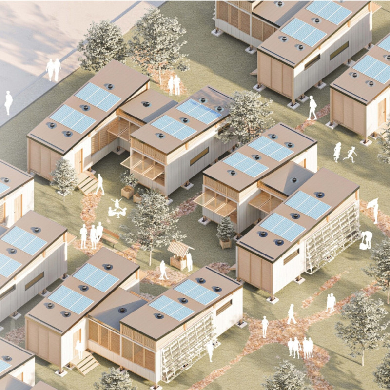 Quadcore Panels and Rainwater Harvesting in a Modular Family Living Solution