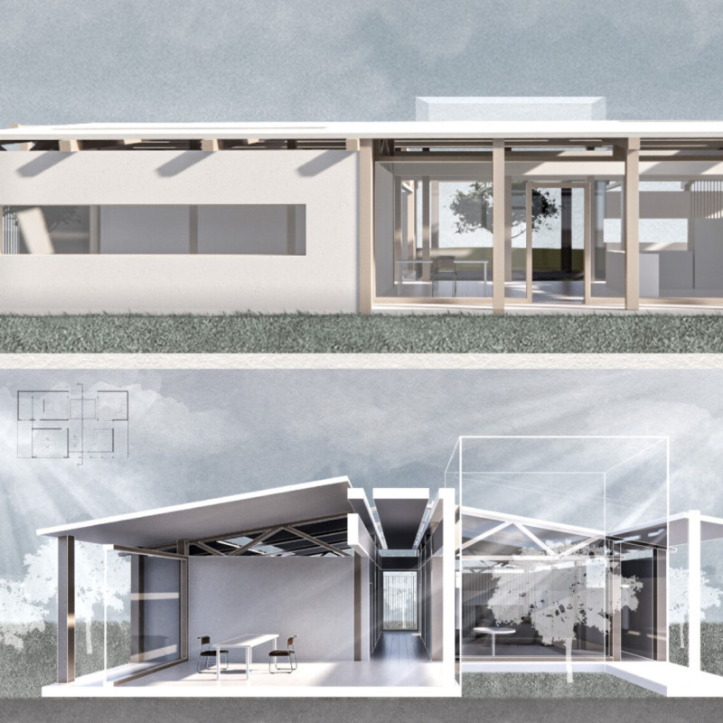 Charred Wood Shingles and Concrete Walls Harmonizing Nature with a Lakeside Retreat