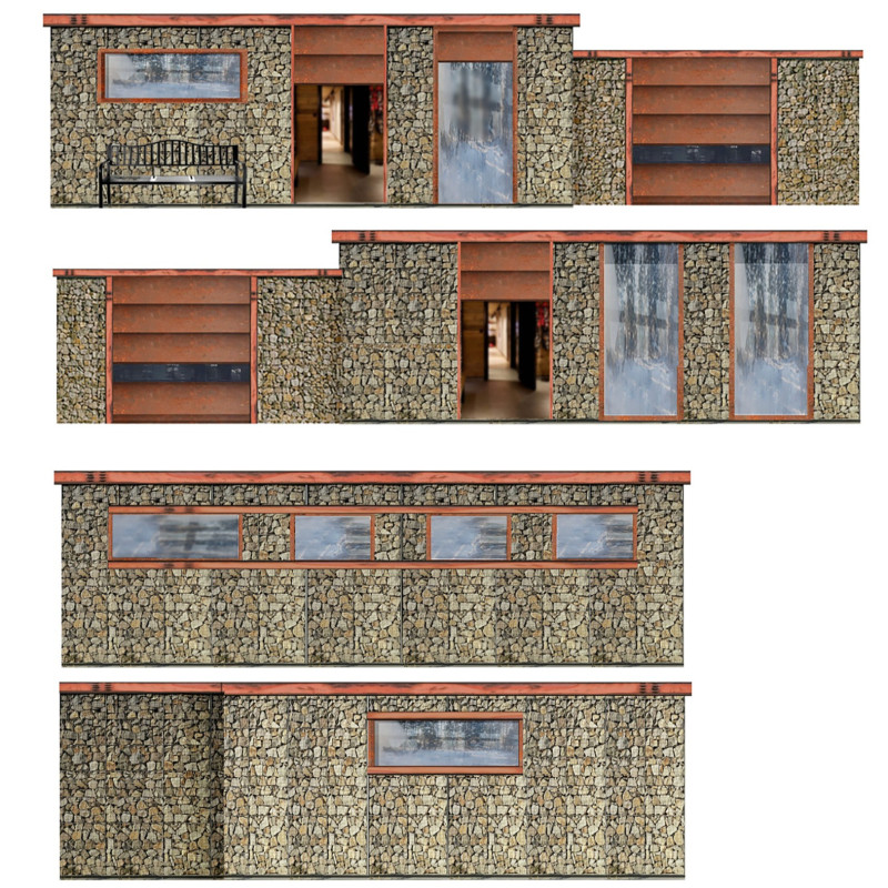 Gabion Clad Ski Retreat Enhanced by Corton Steel and Rockwool Insulation in Icelandic Landscape