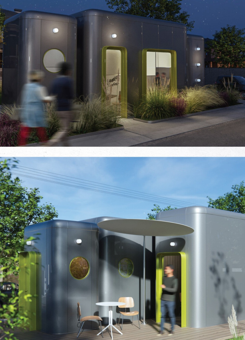 Cross-Laminated Timber Construction with Integrated Solar Panels and Rainwater Harvesting Systems