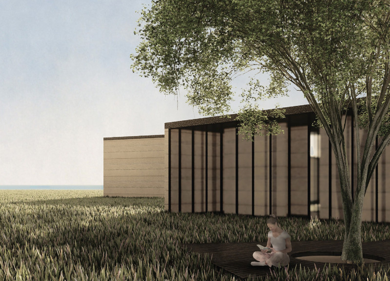 Healing Spaces Crafted from Natural Wood and Glass in a Tranquil Coastal Setting