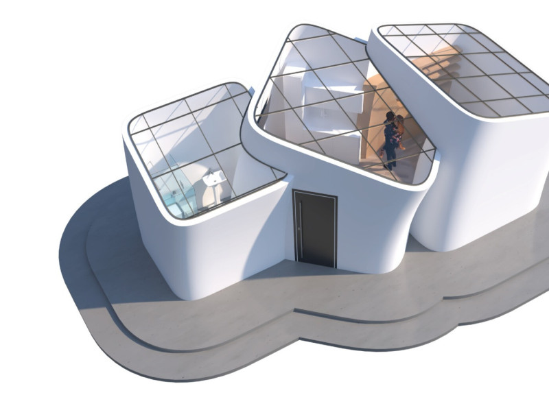 Geometric Volumes with Light Gauge Steel and Kingspan Glazing in Compact Residential Design