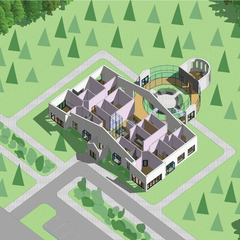 Charred Wooden Shingles and Biophilic Design in a Hospice Facility for Holistic Care