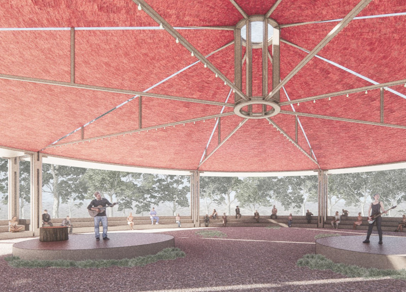 Charred Wooden Shingles and Cross-Laminated Timber Create Communal Space Rooted in Nature