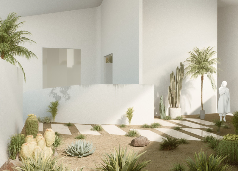 Lightwell Integration and Textured Concrete in a Jerusalem Residence