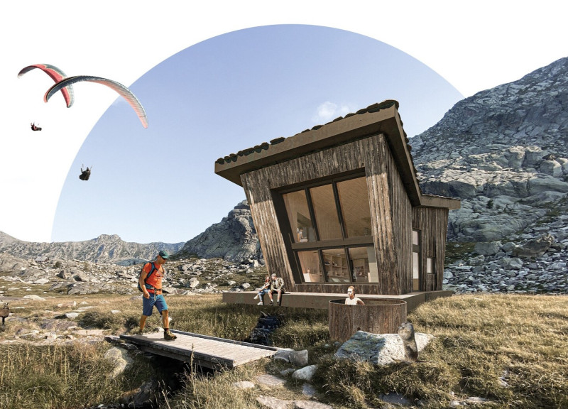 Sustainable Habitat Crafted from Lauze and Sheep's Wool in the French Alps