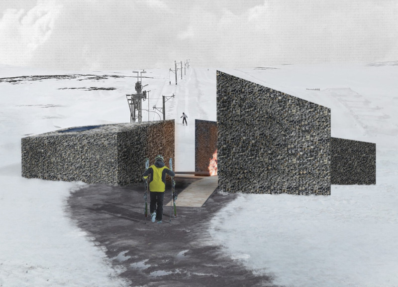 Gabion Stone Walls and Cross-Laminated Timber Create a Functional Shelter in Iceland's Rugged Landscape