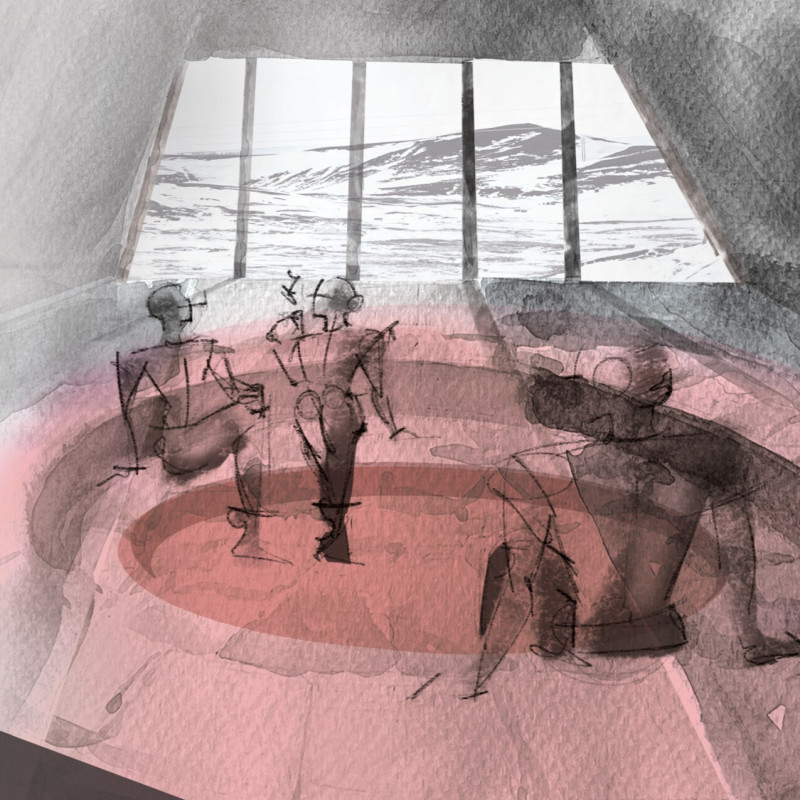 Charred Timber Cladding and Cross-Laminated Structure Supporting Geothermal Heating in a Communal Hub