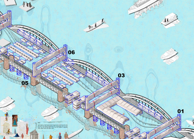 Floating Housing Units Crafted with Reinforced Concrete and Glass Along the Godavari River