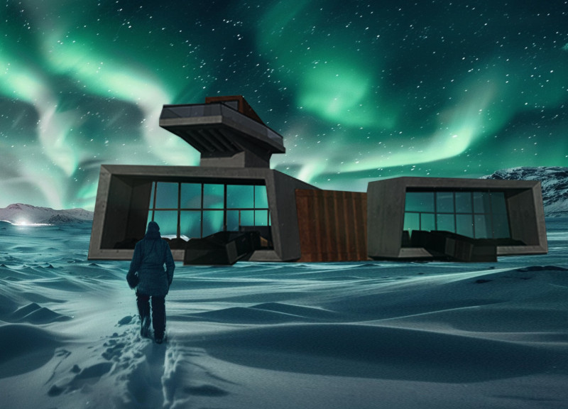 Charred Wood Cladding and Extensive Glazing Creating Seamless Integration with the Icelandic Landscape