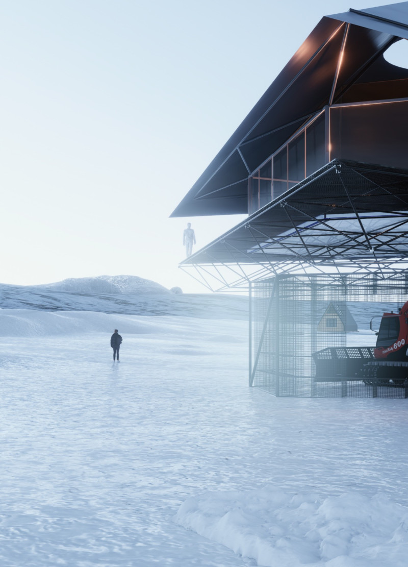 Hexagonal Structure Featuring Composite Insulation for Cold Climate Research Facility