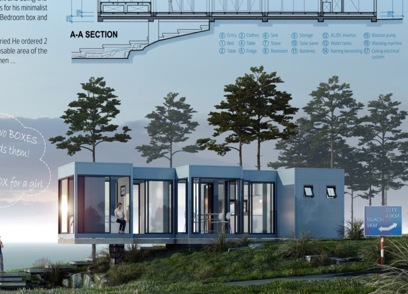 Modular Living Spaces Featuring Steel Frames and Solar Panels for Sustainable Housing Solutions