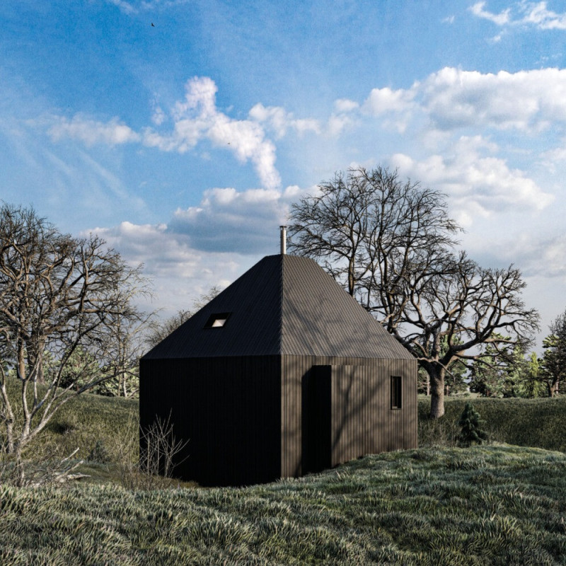 Charred Wooden Shingles and Flexible Spaces Define a Small, Sustainable Dwelling