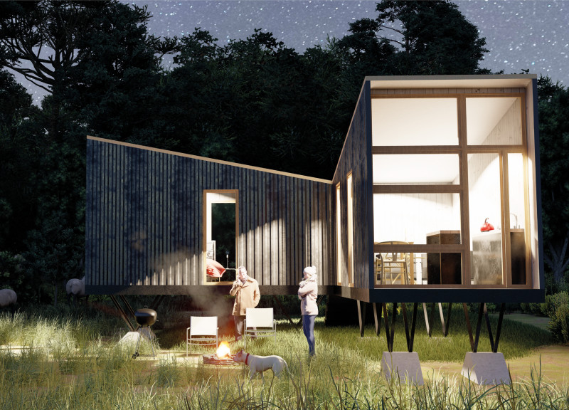 Flexible Living Through Steel Framing and Natural Wood Cladding in Compact Design