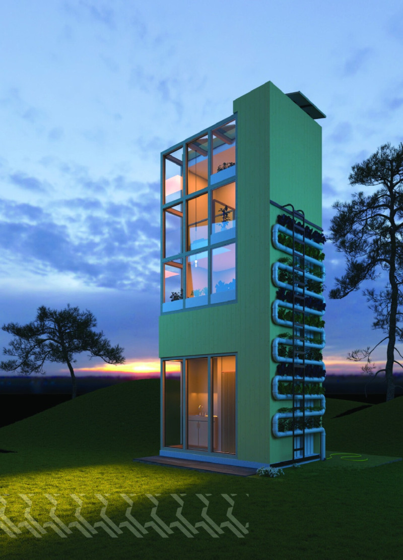 Bamboo-Clad Vertical Living with Integrated Green Infrastructure in Compact Urban Dwelling