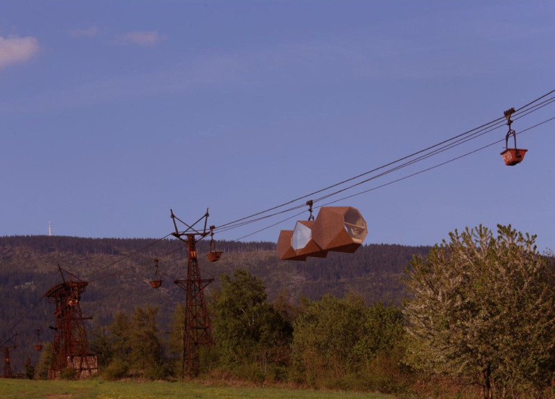 Corten Steel Capsules Structured for Eco-Friendly Micro-Living