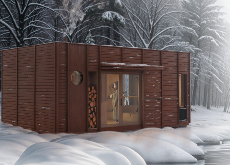 Charred Wooden Shingles and Acoustic Panels Redefine Compact Community Living